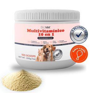 Multivitamínico con probióticos para perros y gatos 10 en 1